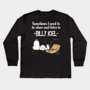 Billy Joel // Aesthetic Vinyl Record Vintage // Kids Long Sleeve T-Shirt